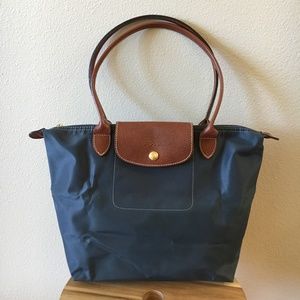 Charcoal Gray Medium Longchamp Le Pliage Tote Bag